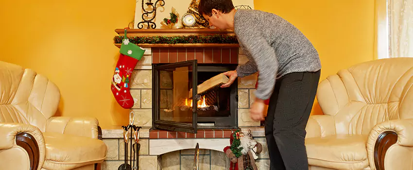 Rusted Metal Fireplace Restoration in Fort Myers, Florida